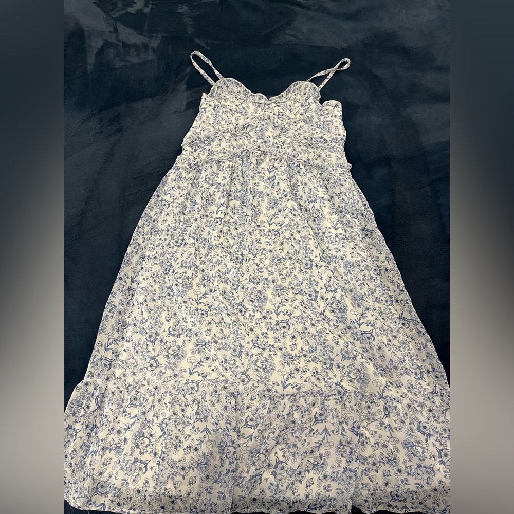 No Boundaries Blue and White Floral Dress